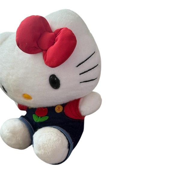 Sanrio Hello Kitty Plush with Red Bow and Navy Outfit - Picture 3 of 3